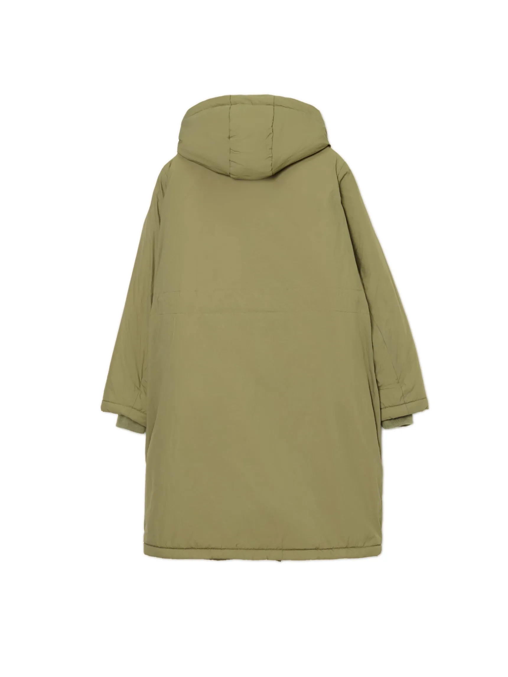 New Cropp Oliwkowa parka z kapturem zielony