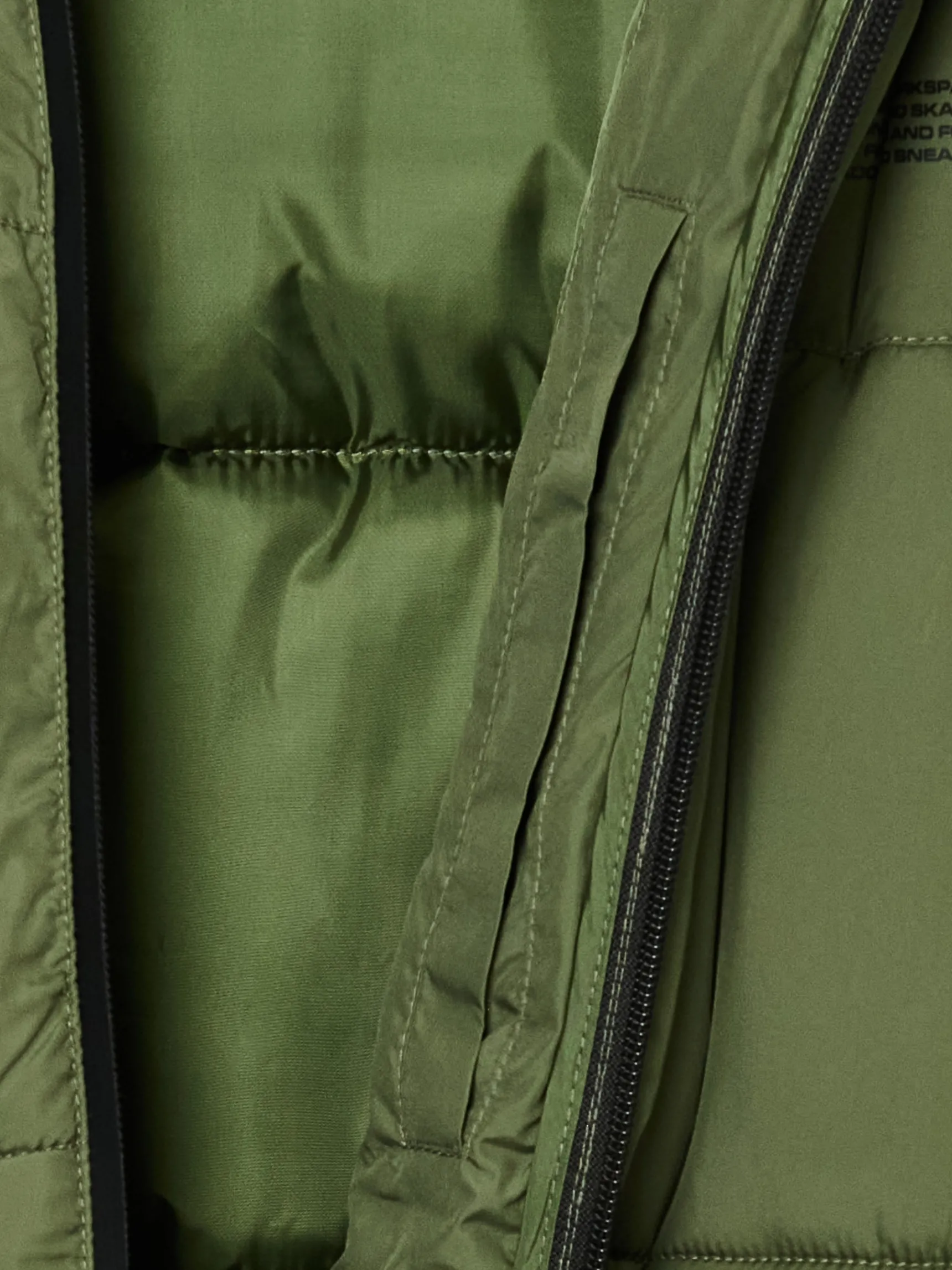 Clearance Cropp Oliwkowa pikowana kurtka puffer zielony