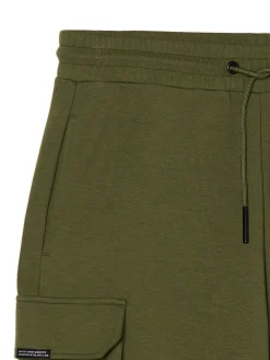 Online Cropp Oliwkowe dresowe joggery z kieszeniami zielony