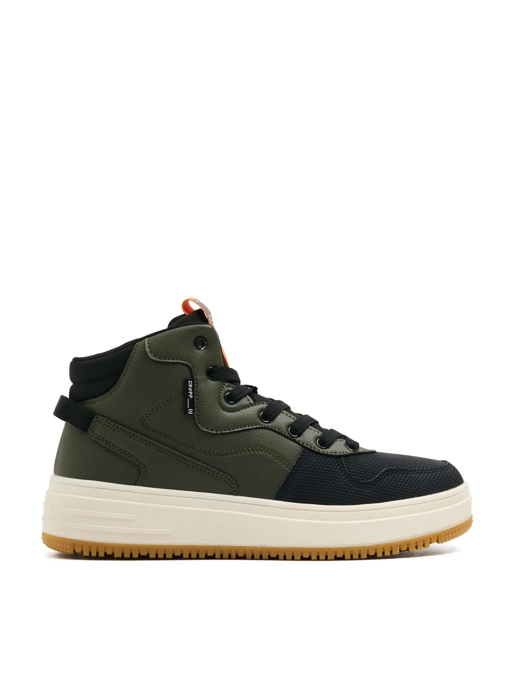 Online Cropp Oliwkowe sneakersy na solidnej podeszwie zielony