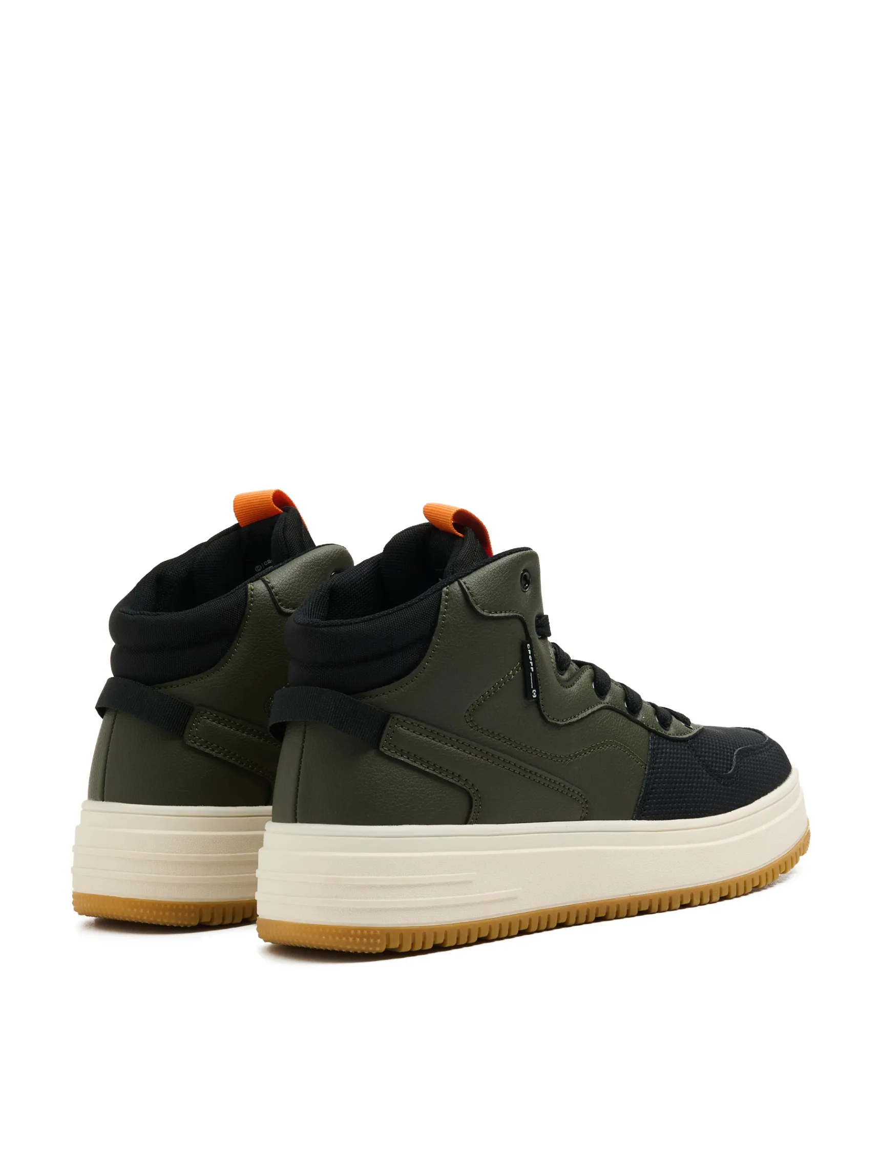 Online Cropp Oliwkowe sneakersy na solidnej podeszwie zielony