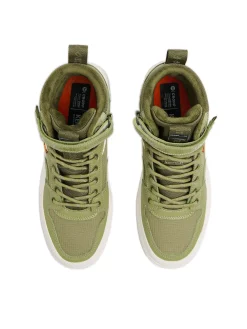Discount Cropp Oliwkowe sneakersy za kostkę zielony
