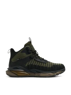 Discount Cropp Oliwkowe sneakersy za kostkę zielony