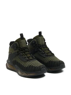 Discount Cropp Oliwkowe sneakersy za kostkę zielony
