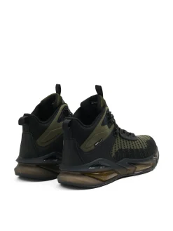 Discount Cropp Oliwkowe sneakersy za kostkę zielony