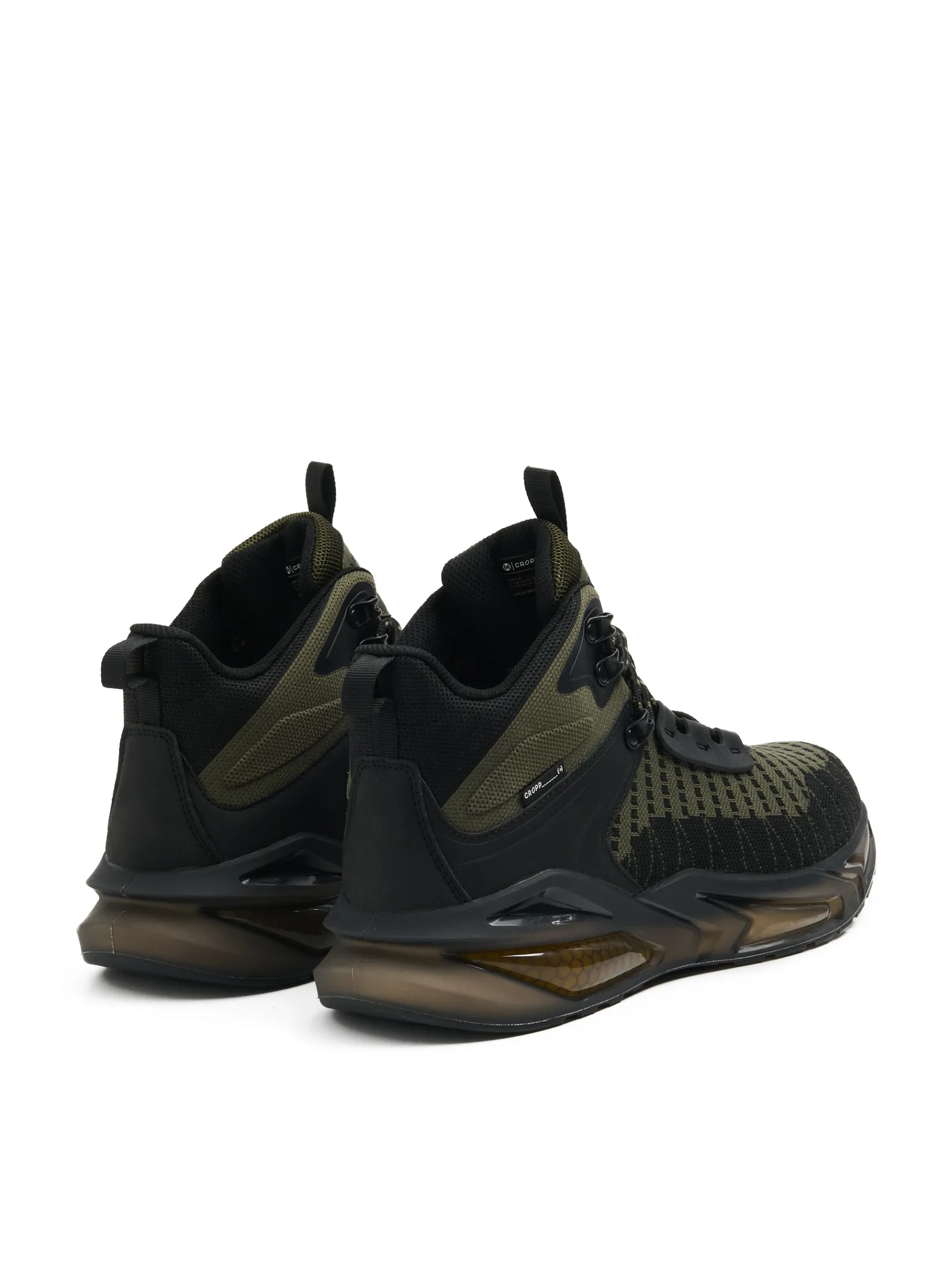 Discount Cropp Oliwkowe sneakersy za kostkę zielony