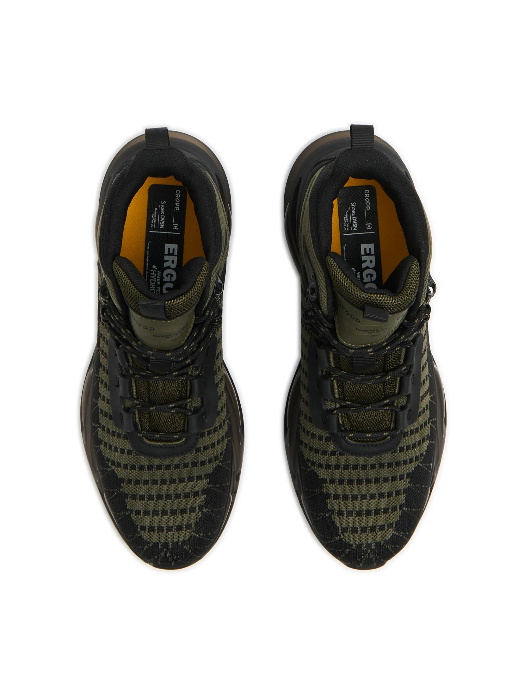 Discount Cropp Oliwkowe sneakersy za kostkę zielony