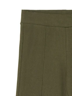 Discount Cropp Oliwkowe spodnie flare zielony