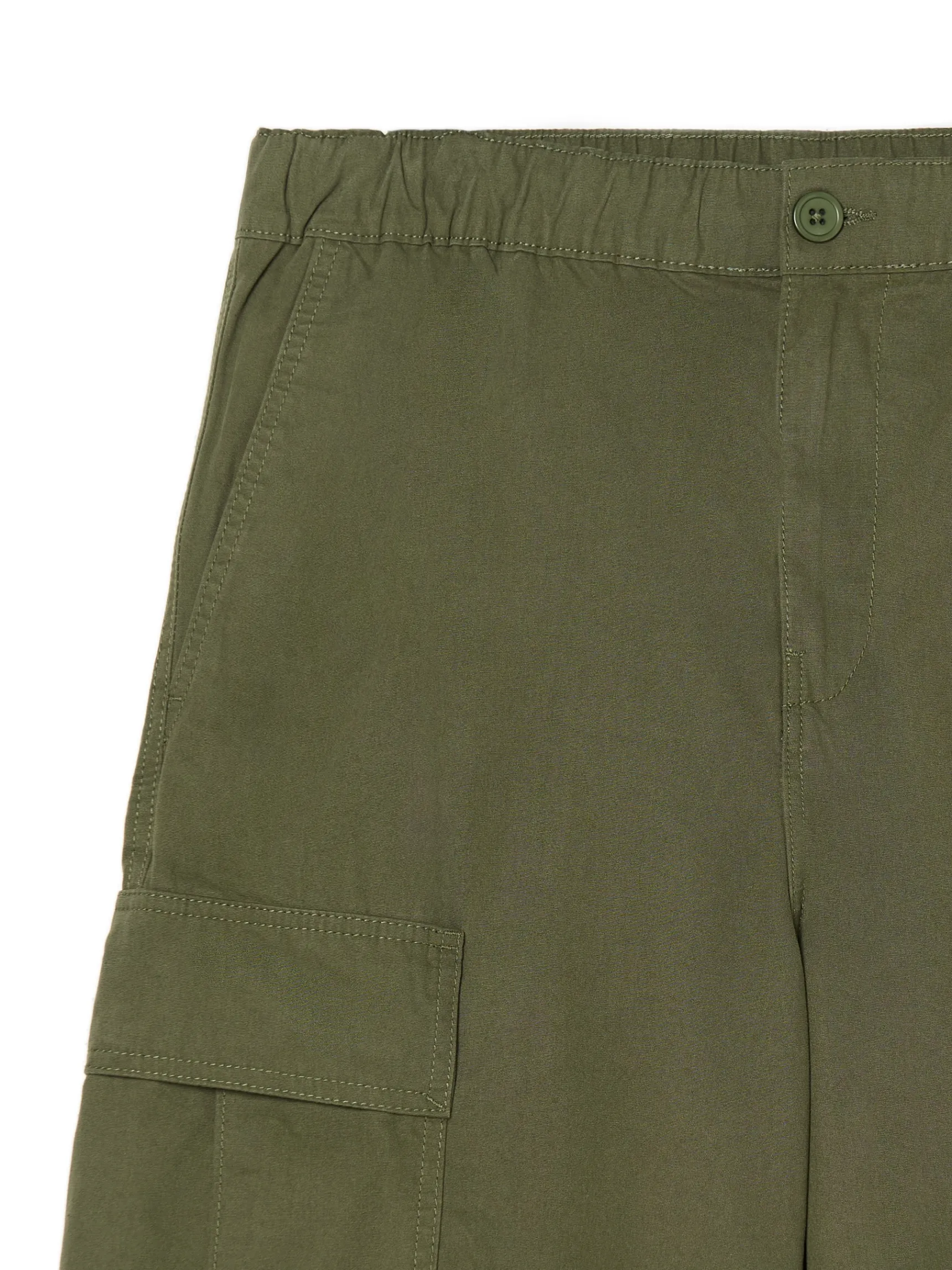 New Cropp Oliwkowe spodnie loose z regulacją nogawek zielony