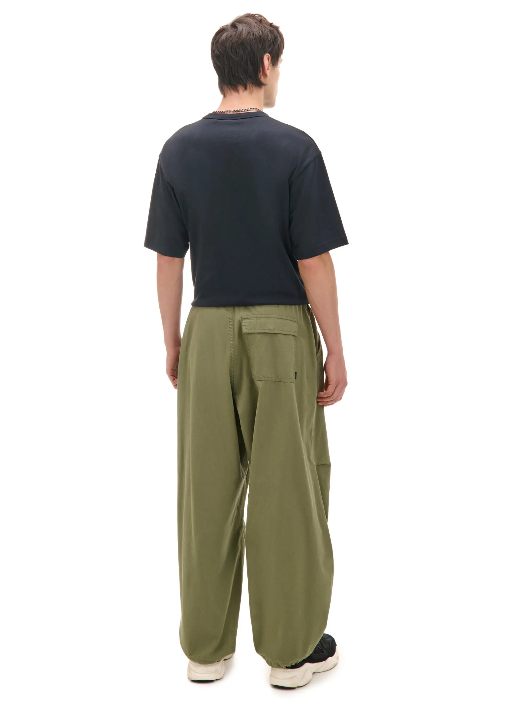 New Cropp Oliwkowe spodnie parachute zielony