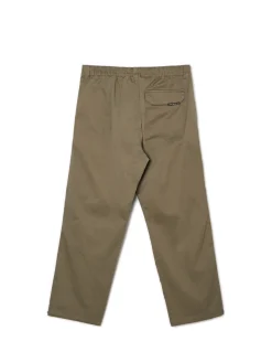 Best Cropp Oliwkowe spodnie parachute z paskiem zielony