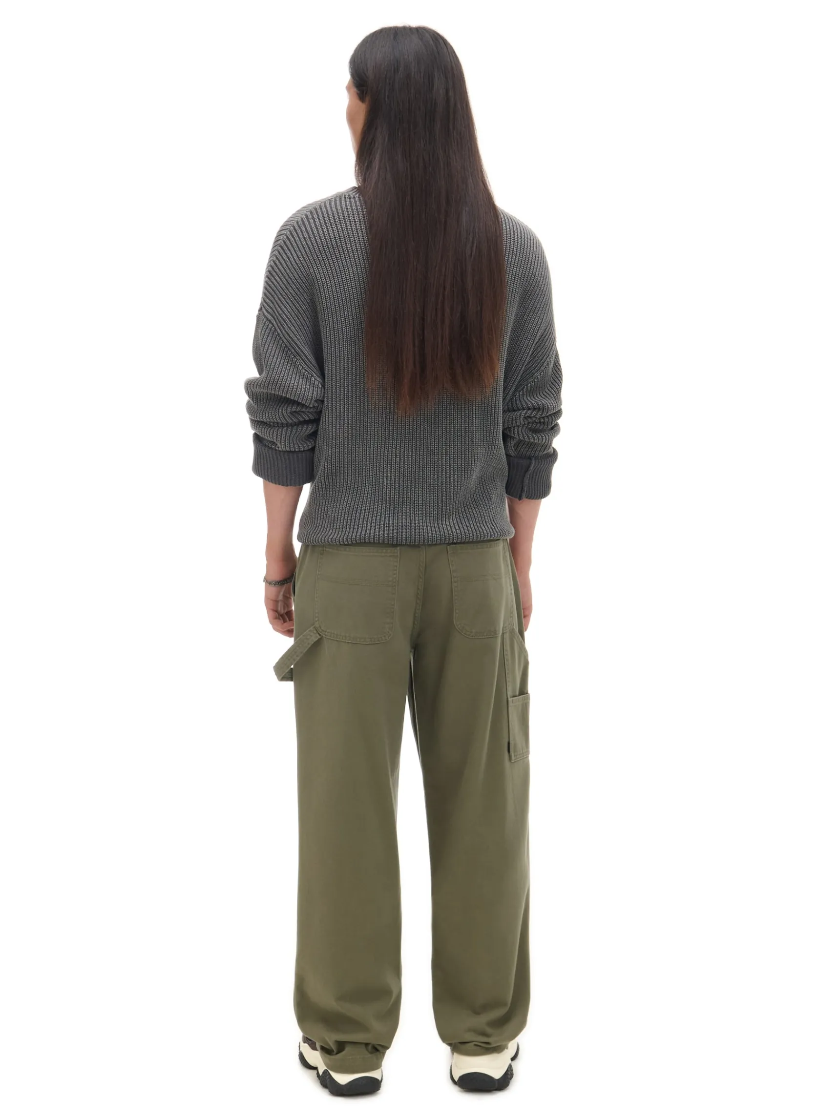 Fashion Cropp Oliwkowe spodnie wide leg zielony