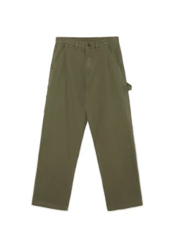 Fashion Cropp Oliwkowe spodnie wide leg zielony