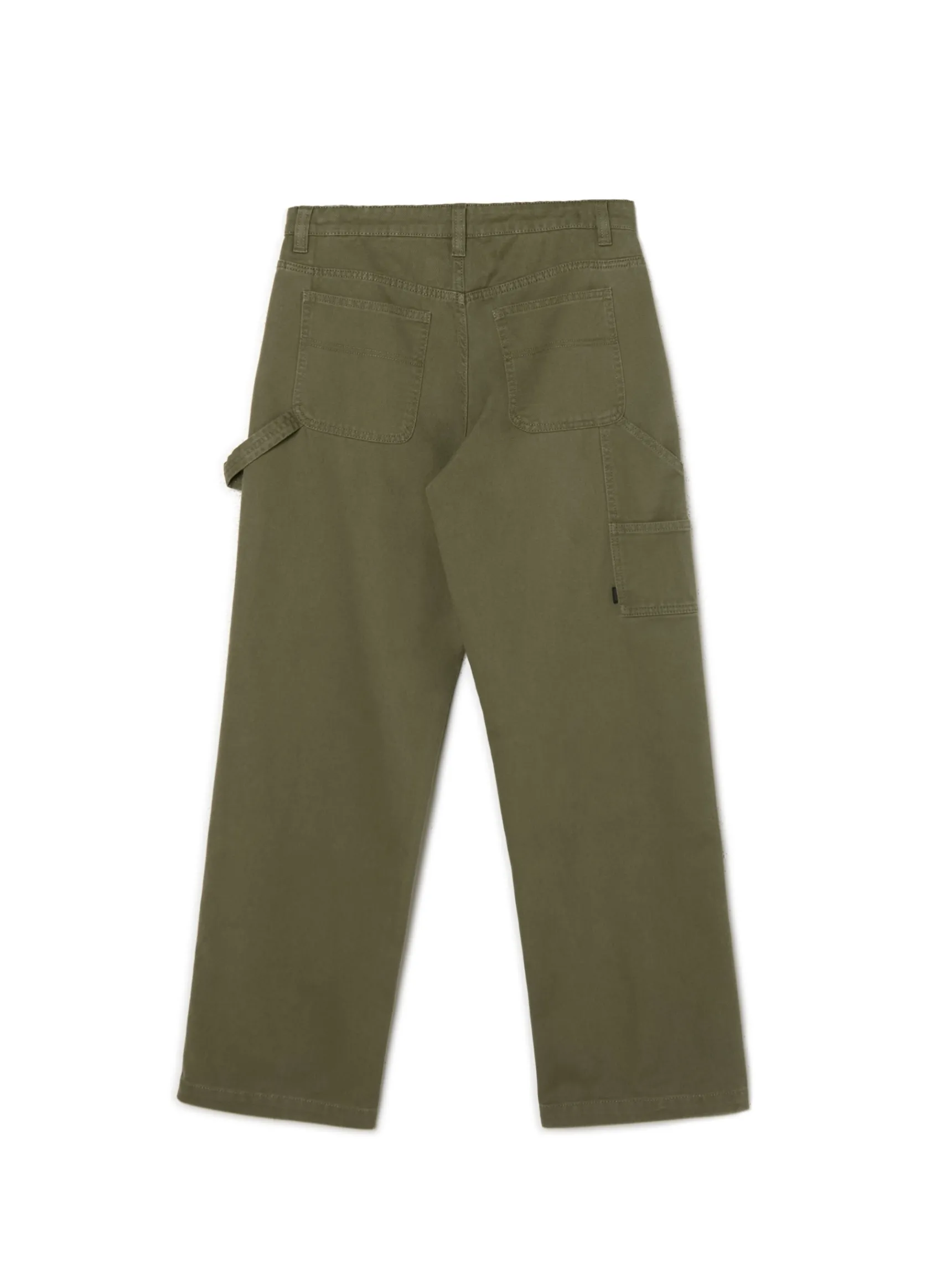 Fashion Cropp Oliwkowe spodnie wide leg zielony