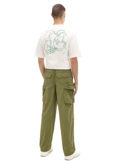 Clearance Cropp Oliwkowe spodnie z regulacją zielony