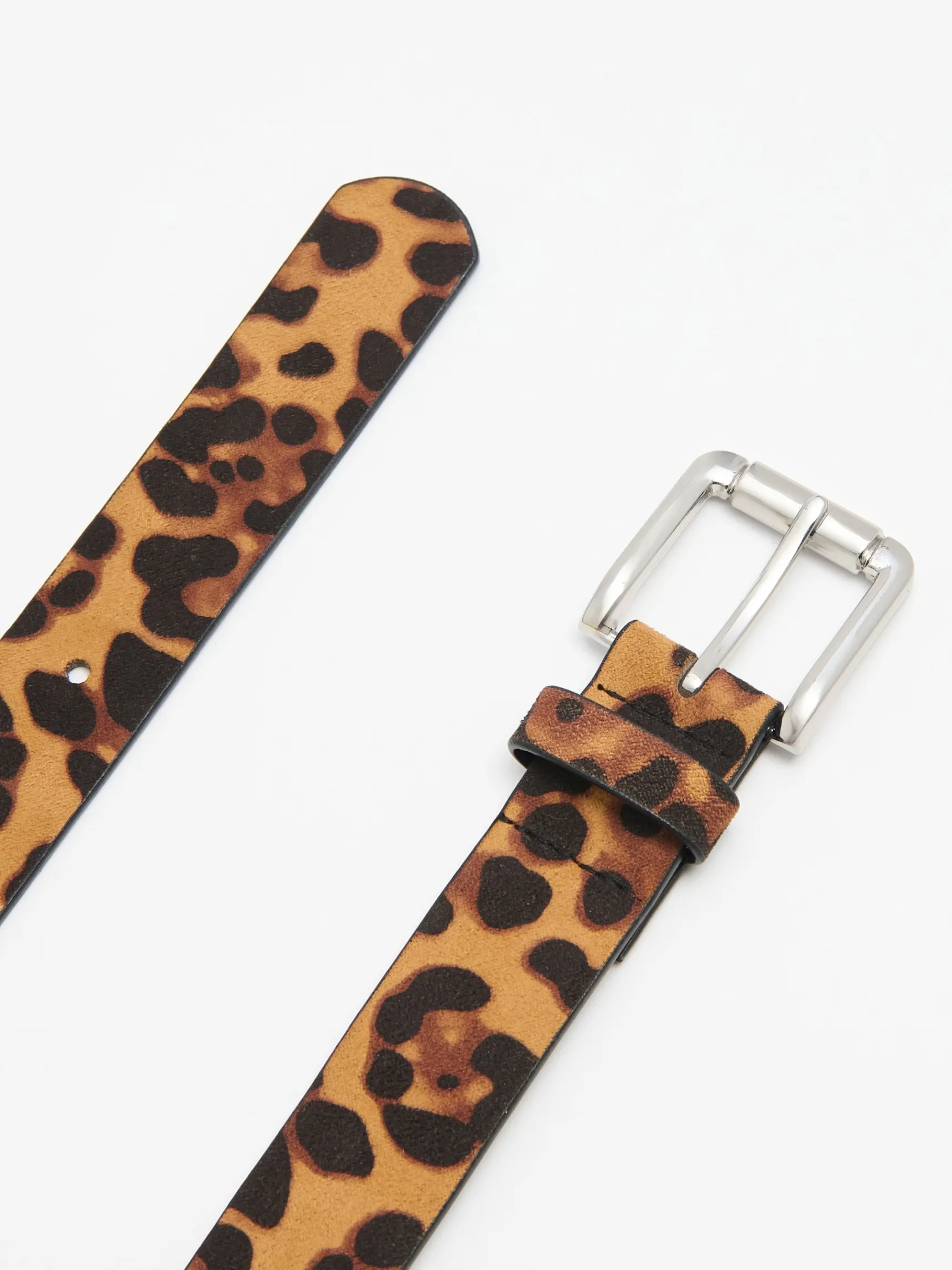 Fashion Cropp Pasek do spodni w panterkę żółty