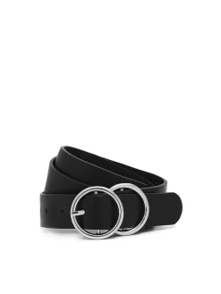 Discount Cropp Pasek z okrągłą klamrą czarny