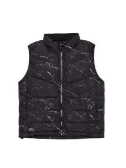 Sale Cropp Pikowana kamizelka z nadrukiem czarny