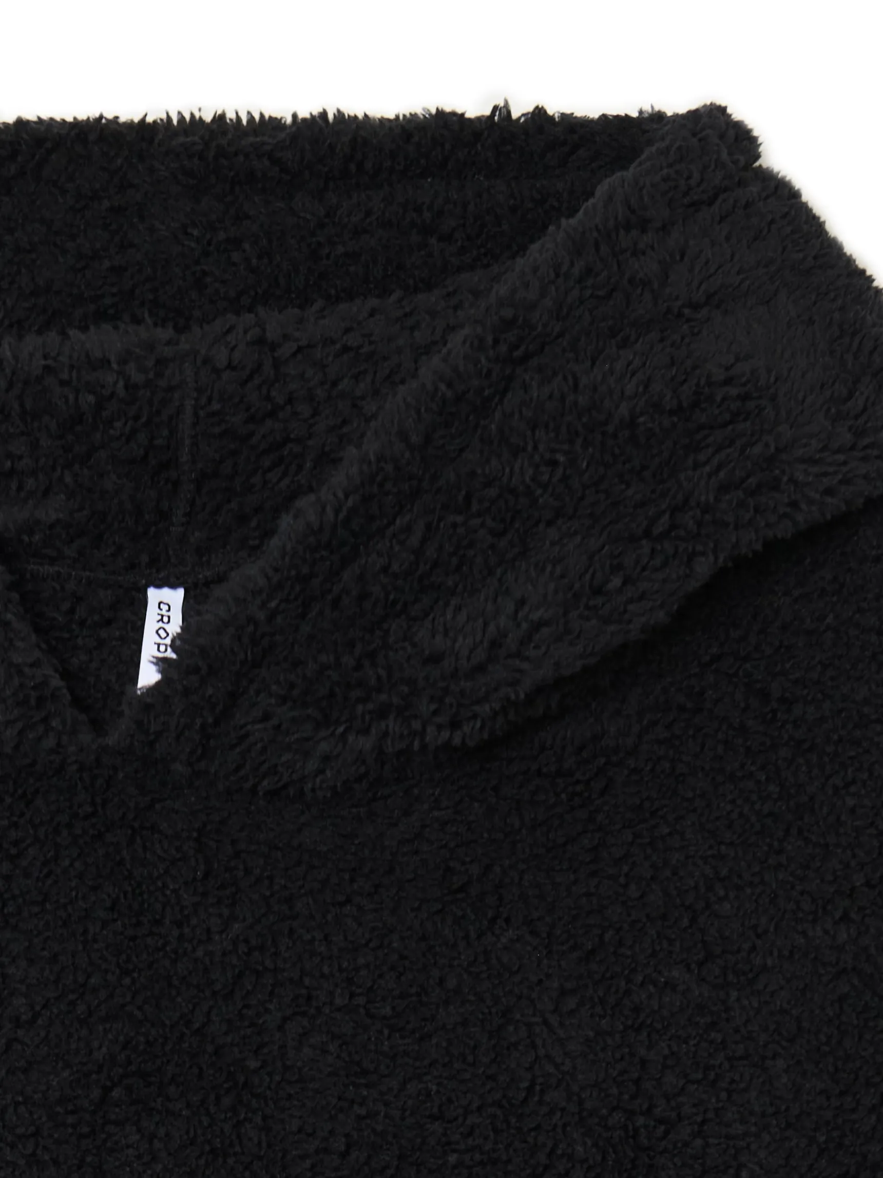 Best Cropp Pluszowa bluza snuddie z kotem czarny