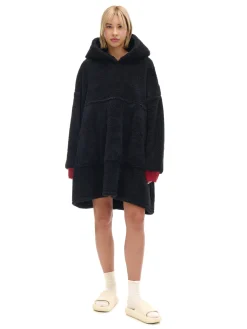 Best Cropp Pluszowa bluza snuddie z kotem czarny
