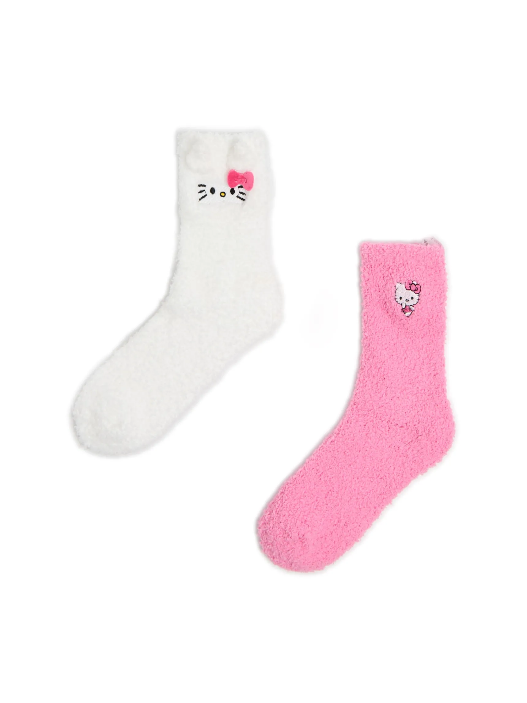 Outlet Cropp Pluszowe skarpetki Hello Kitty różowy