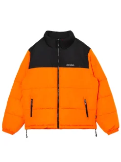 Discount Cropp Pomarańczowa kurtka puffer pomarańczowy