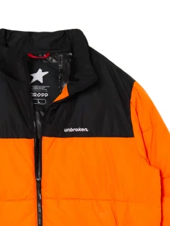 Discount Cropp Pomarańczowa kurtka puffer pomarańczowy