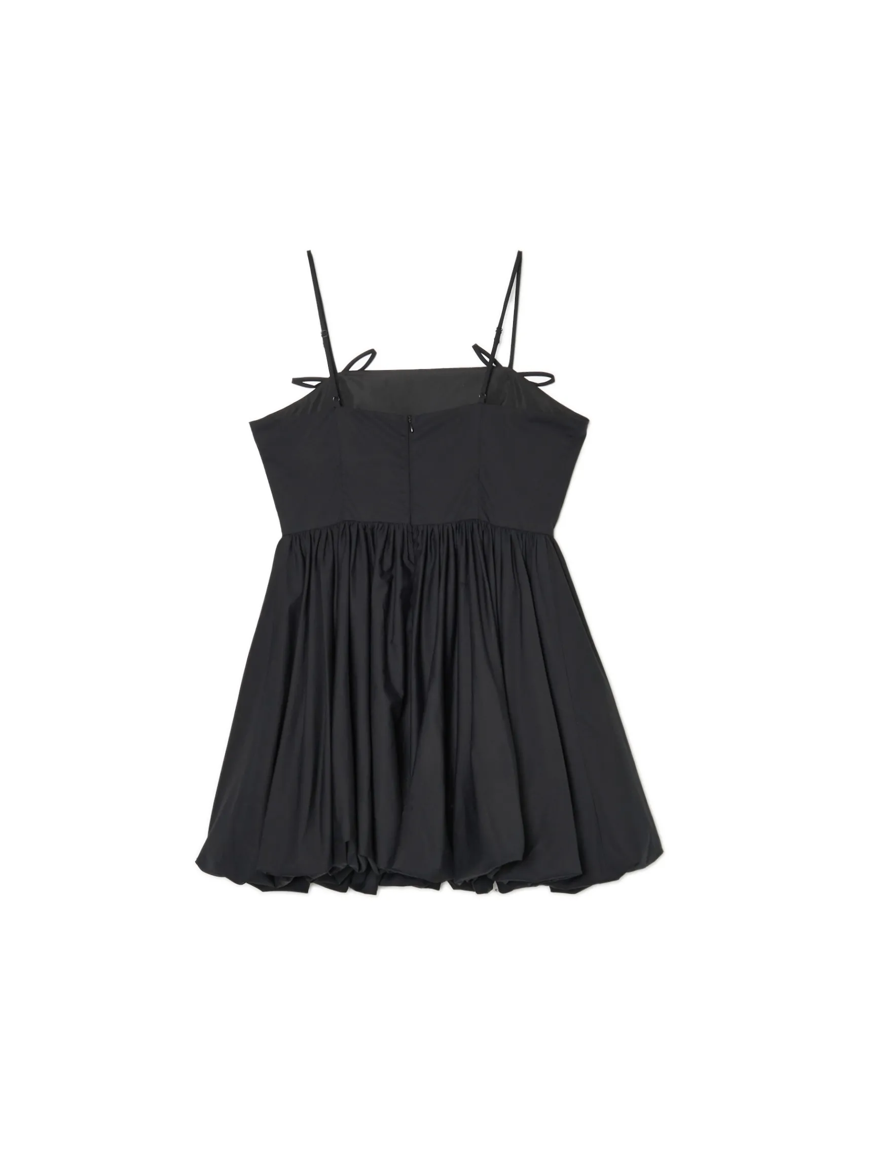 Best Cropp Popelinowa czarna sukienka mini czarny