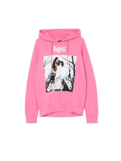 New Cropp Różowa bluza z kapturem Bratz różowy