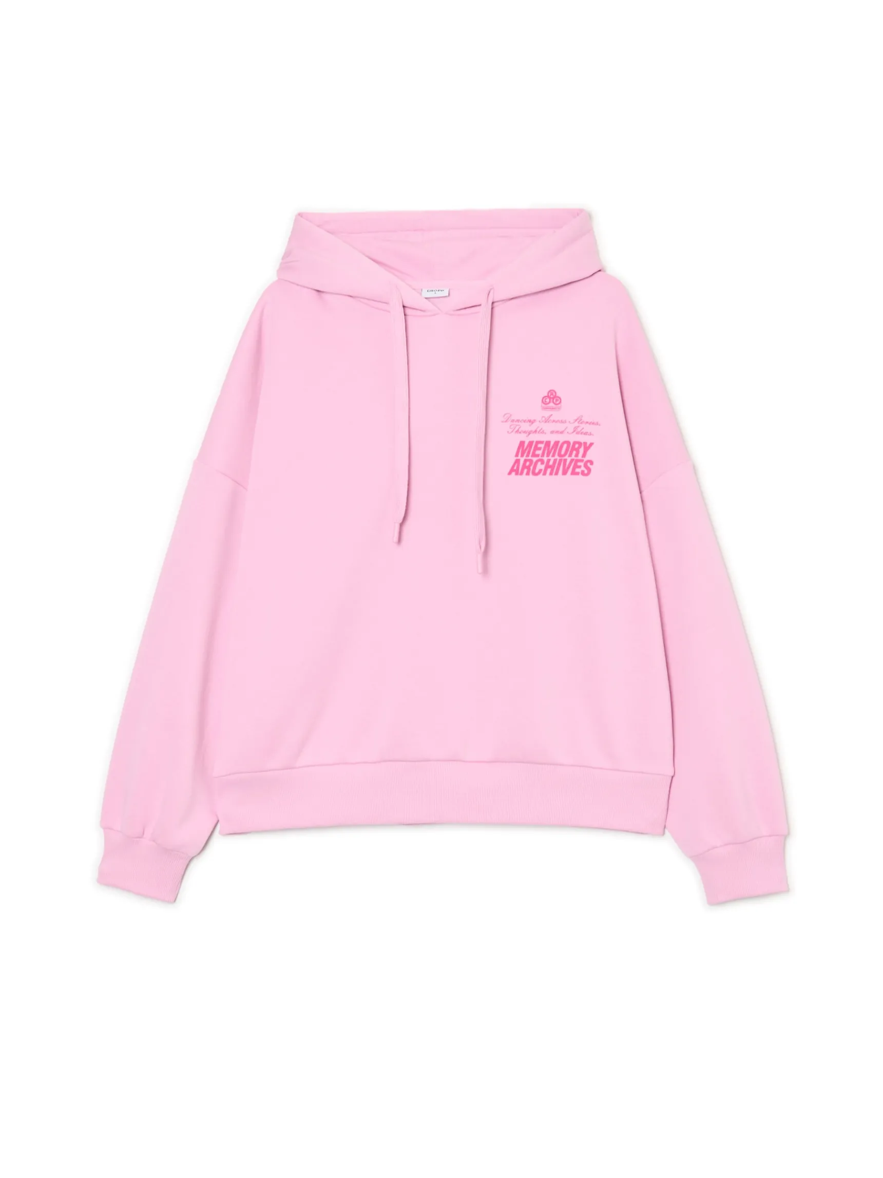 Best Cropp Różowa bluza z napisami różowy