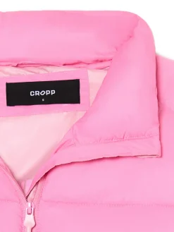 Best Cropp Różowa kurtka puffer różowy