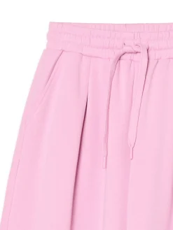 Outlet Cropp Różowe joggery z wysokim stanem różowy