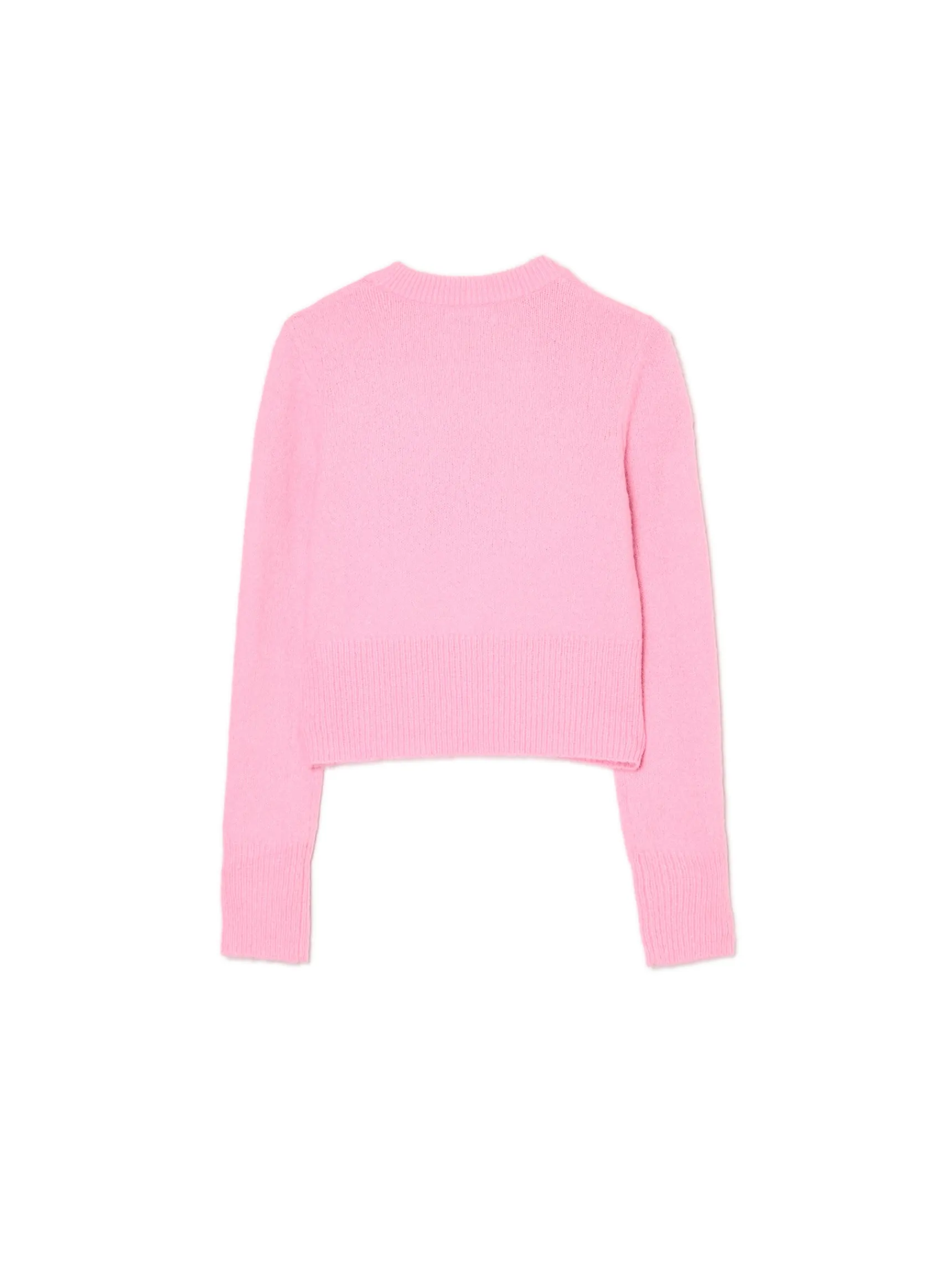 Clearance Cropp sweter z kotem różowy