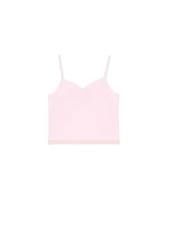 Fashion Cropp top z ozdobnym marszczeniem różowy