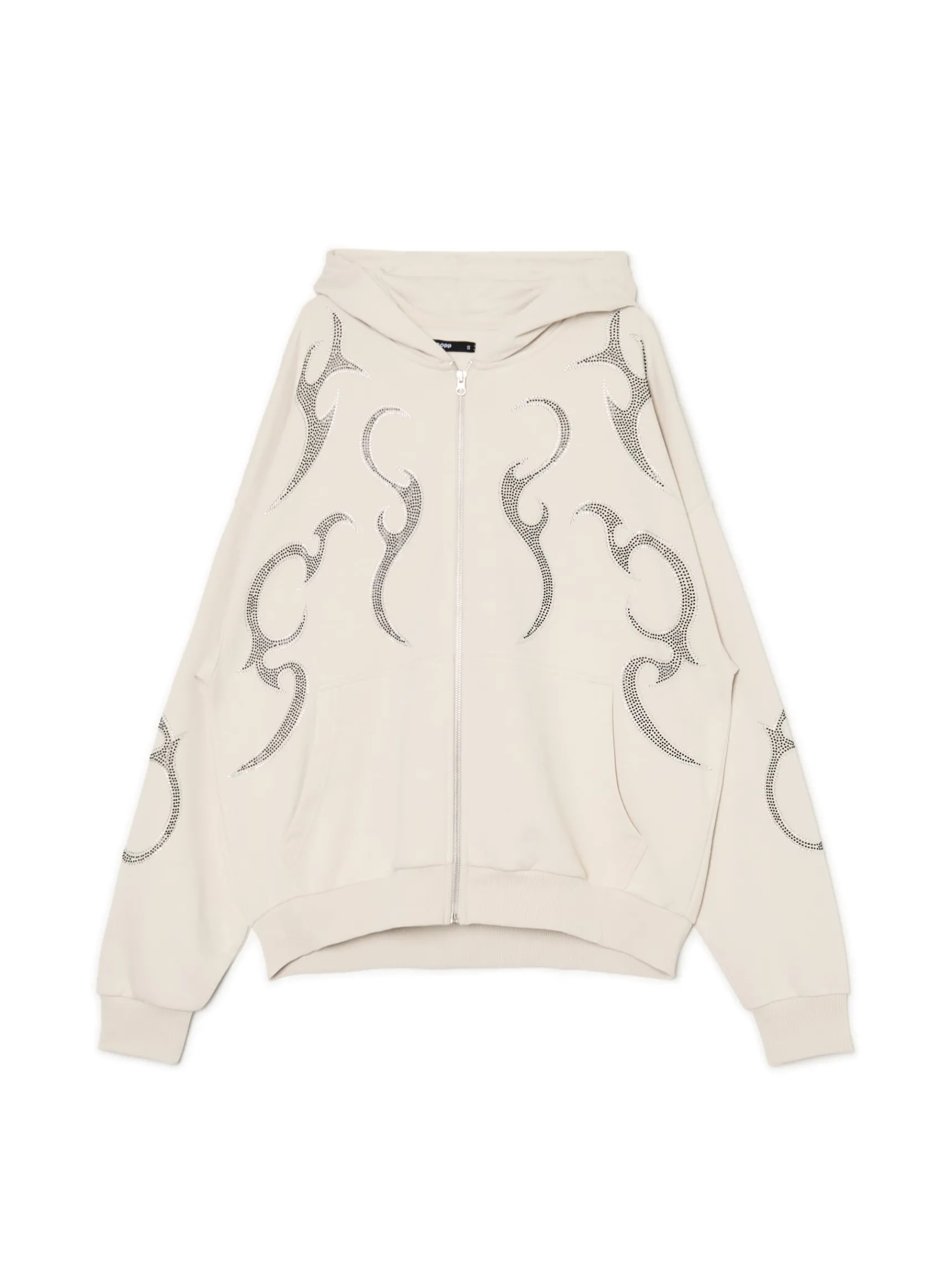 Fashion Cropp Rozpinana bluza z aplikacjami beżowy