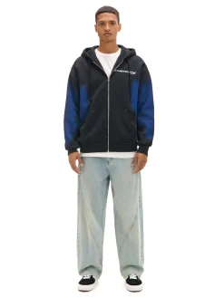 New Cropp Rozpinana bluza z nadrukami czarny