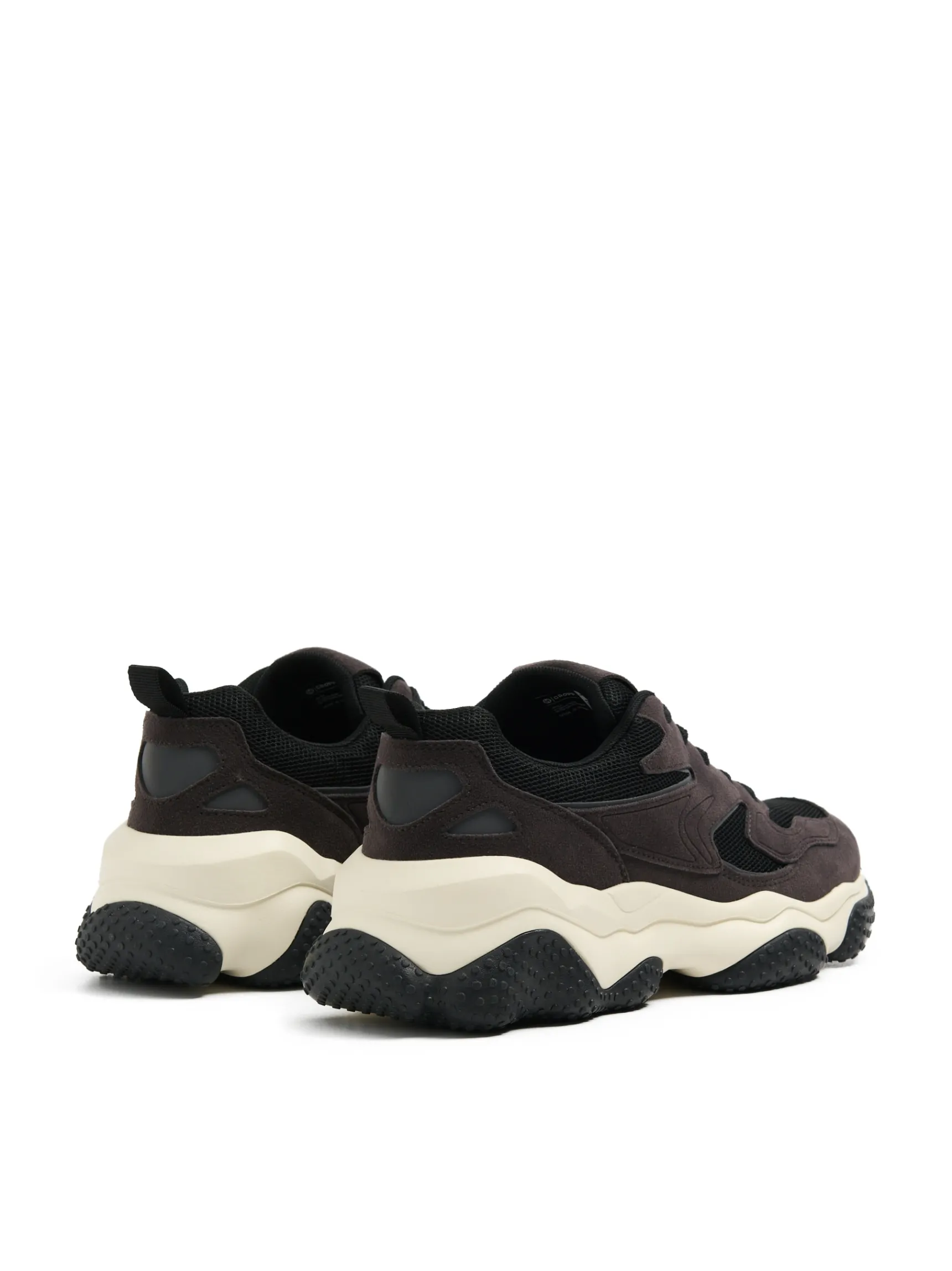 Online Cropp Sneakersy z elementami skórzanymi szary
