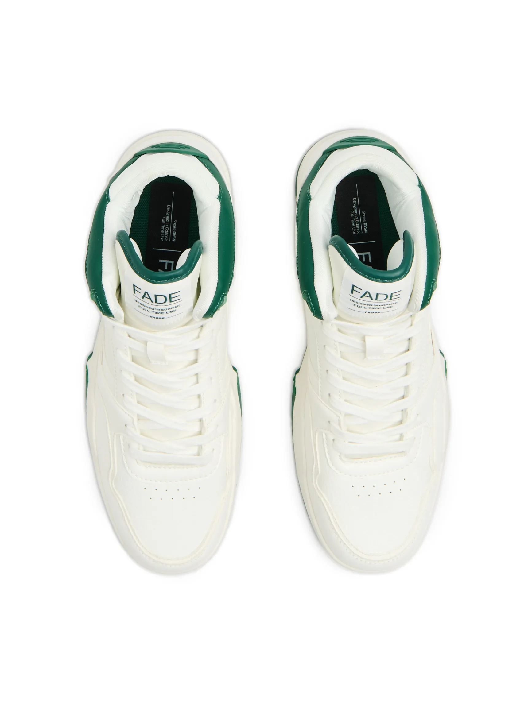Discount Cropp Sneakersy z naszywkami ze sztucznej skóry biały