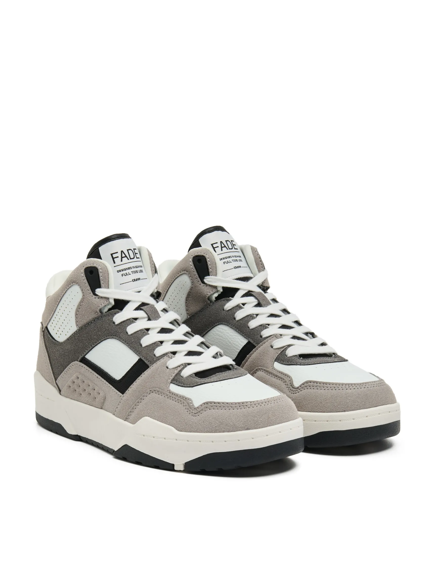 Sale Cropp Sneakersy z wysoką cholewką szary