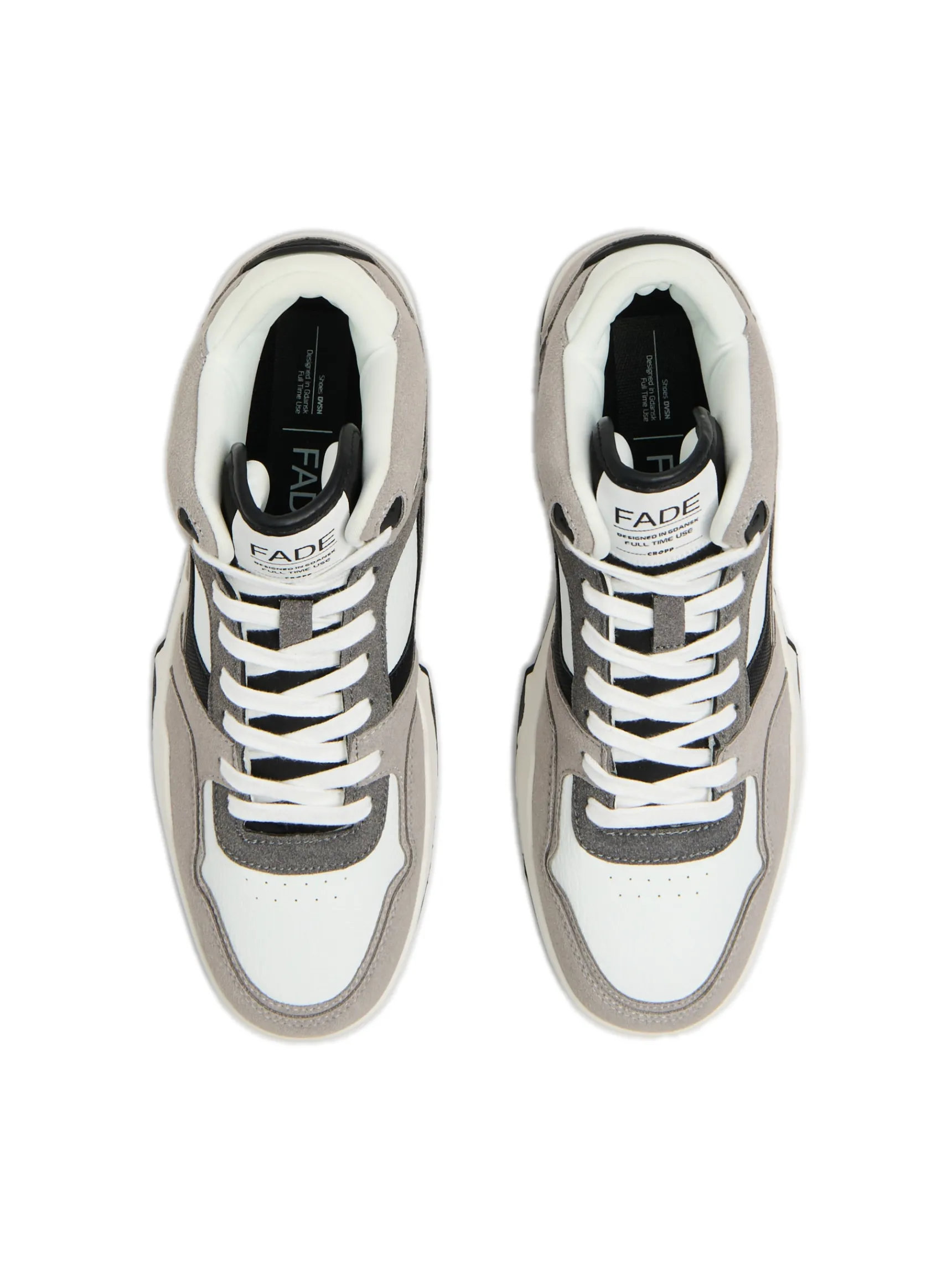 Sale Cropp Sneakersy z wysoką cholewką szary