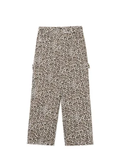 Hot Cropp Spodnie baggy w panterkę wielobarwny