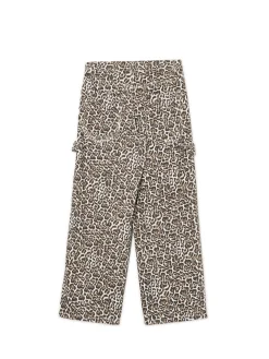 Hot Cropp Spodnie baggy w panterkę wielobarwny