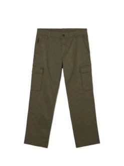 New Cropp Spodnie cargo zielony