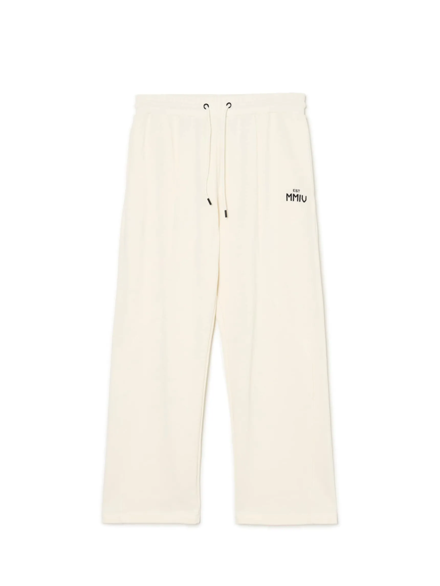 Clearance Cropp Spodnie dresowe z zatrzaskami kremowy