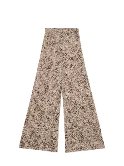 Best Cropp Spodnie flare w panterkę wielobarwny