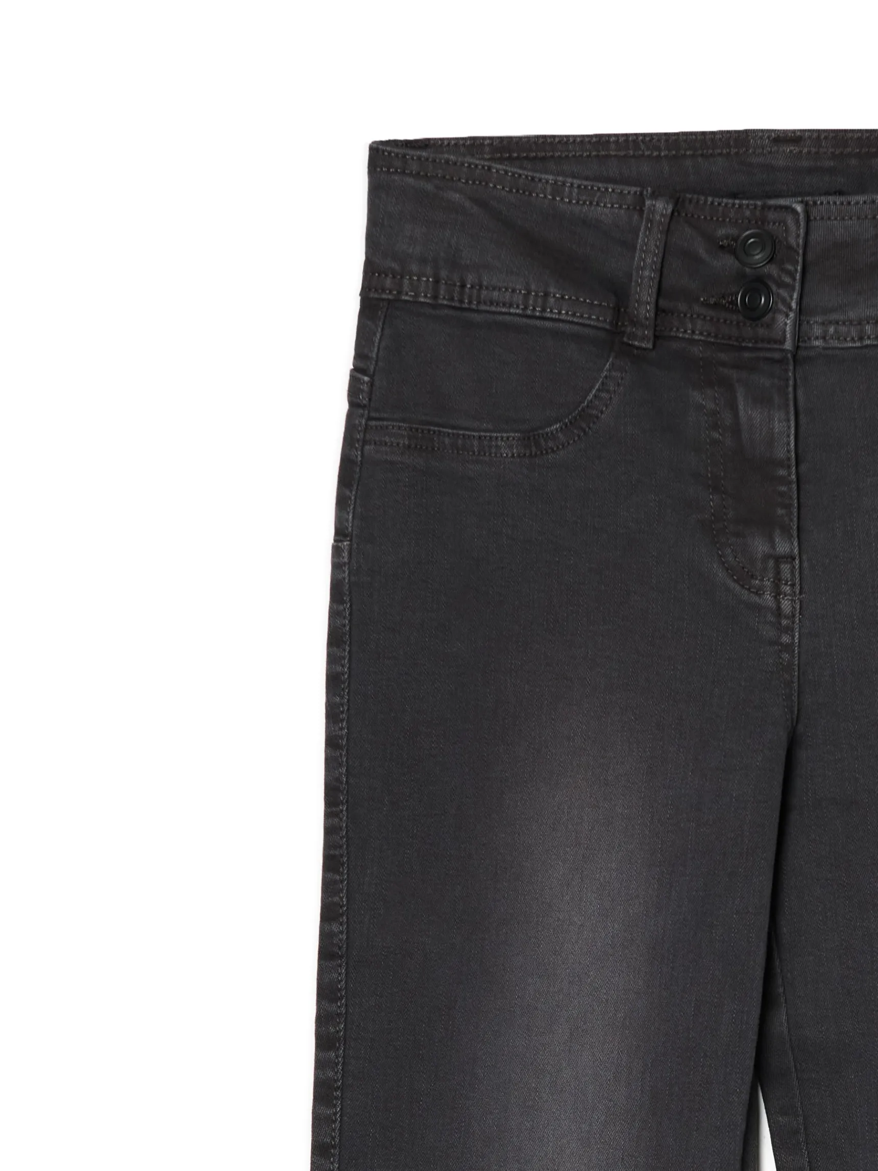 Clearance Cropp Spodnie flare z efektem sprania czarny