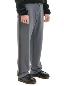 Sale Cropp Spodnie loose z lampasami szary