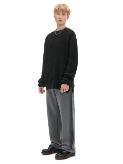 Sale Cropp Spodnie loose z lampasami szary