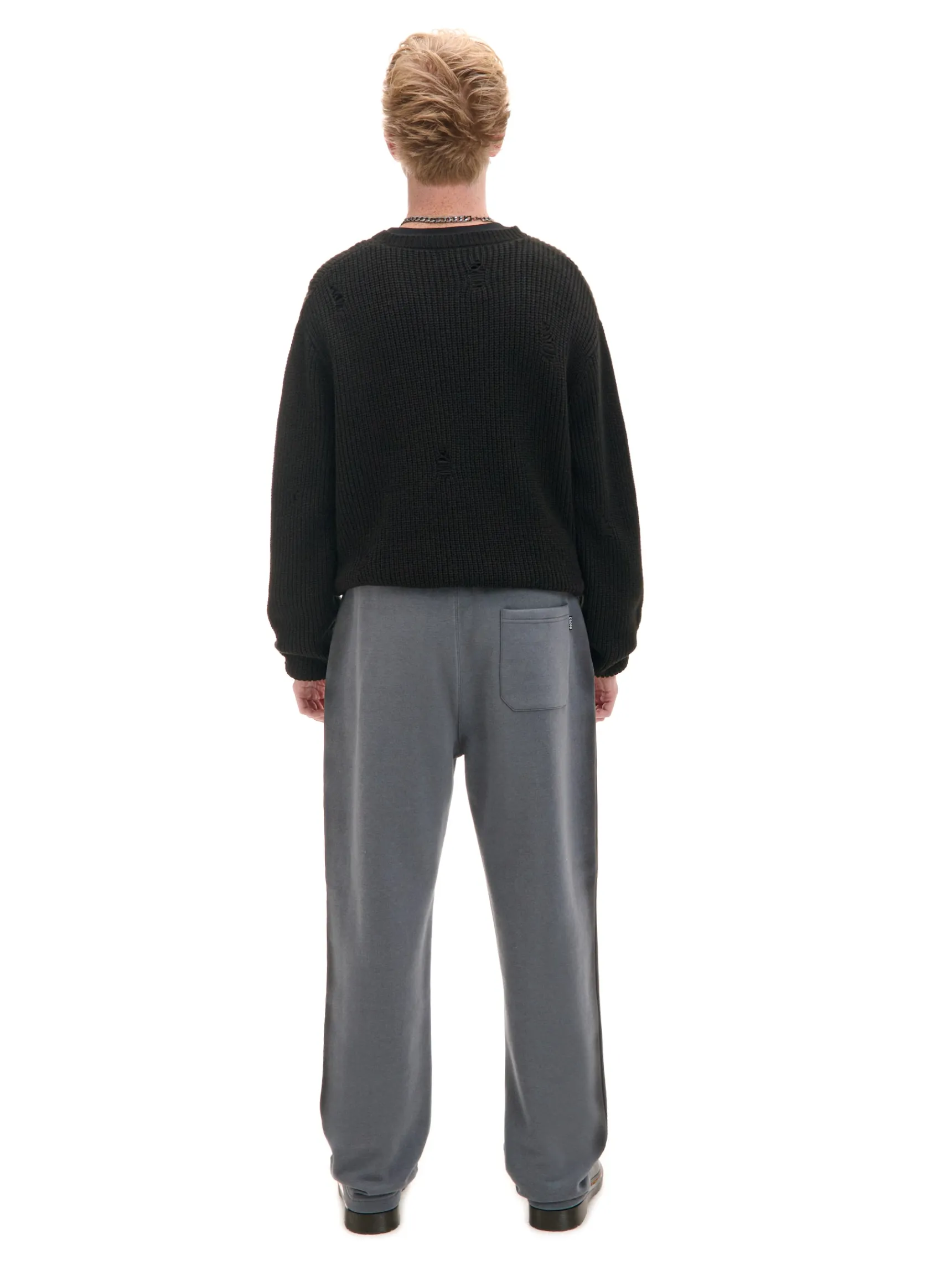 Sale Cropp Spodnie loose z lampasami szary