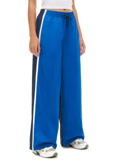 New Cropp Spodnie wide leg z lampasami granatowy